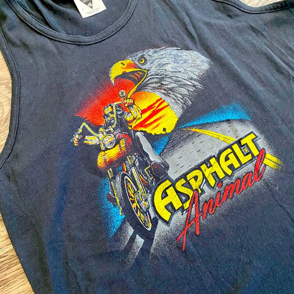 Vintage Motorcycle Tank Top Asphalt Animal!